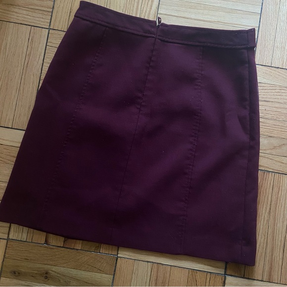 Brooks Brothers Wool Blend Lined Garnet Mini Skirt - Picture 4 of 5